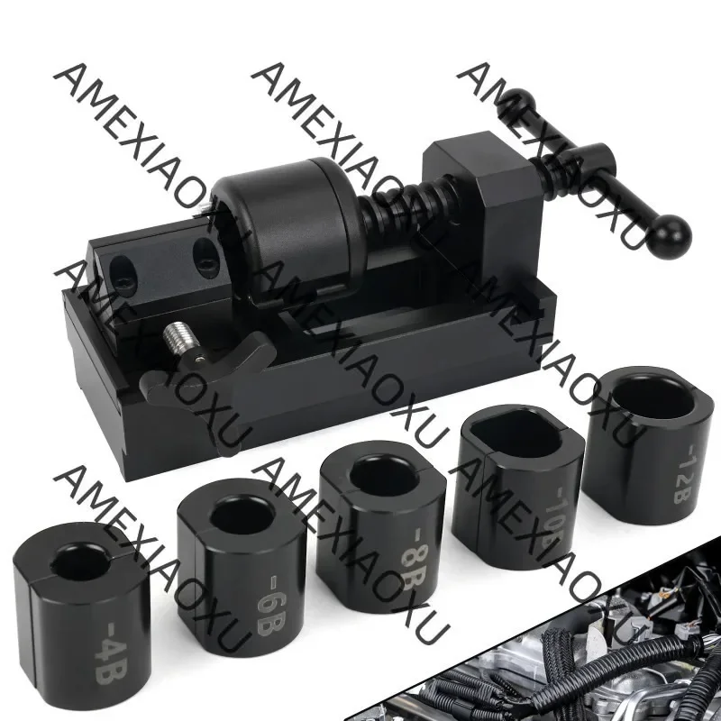 

Fuel Line Fittings Installation Tool Kit, Aluminum Alloy Rotary Fuel Hose Connection Bracket For 4AN 6AN 8AN 10AN 12AN Connector