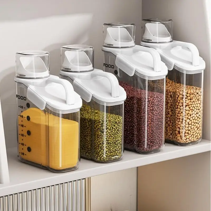 

G6KF Large Storage Container Airtight Clear Plastic Kitchen Pantry Organization