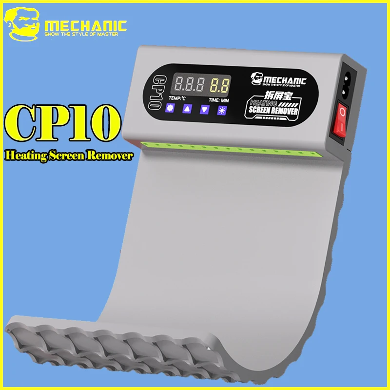 

Нагревательный коврик MECHANIC CP10 150W с ЖК-дисплеем, 10,5 дюймов, силиконовый, с постоянной температурой (50–120°C) ° Средство для снятия экранов iPhone, iPad и планшетов
