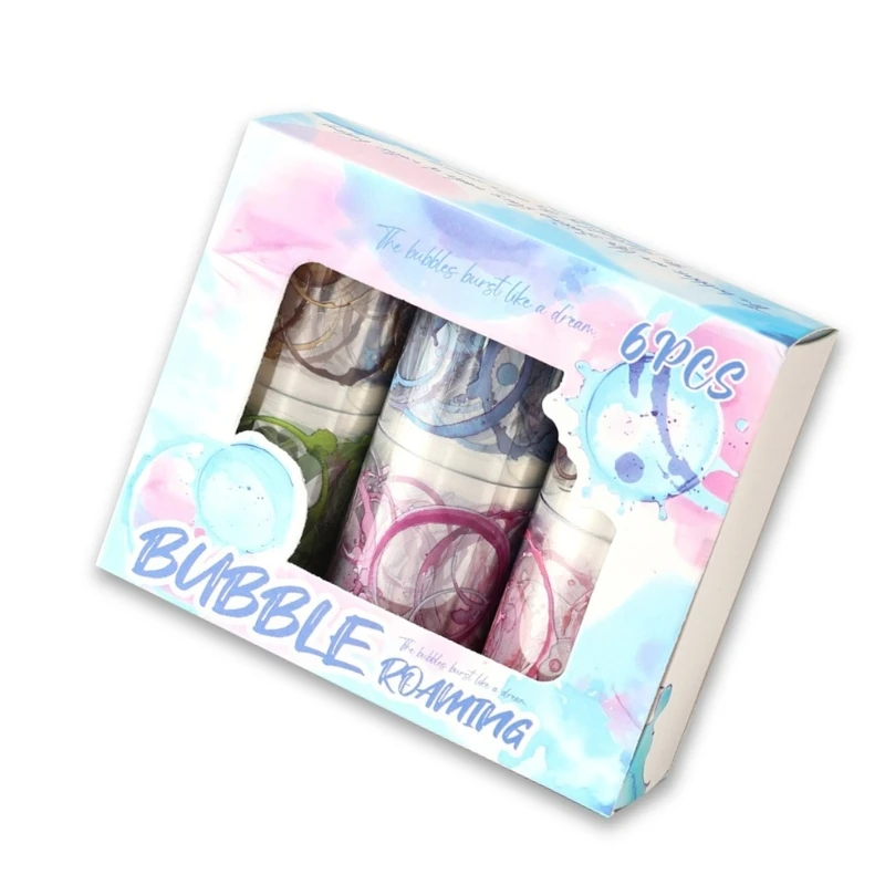 Tear Resistant Decorative Tape Dreamy Watercolor Bubble Pattern Film Sticker 