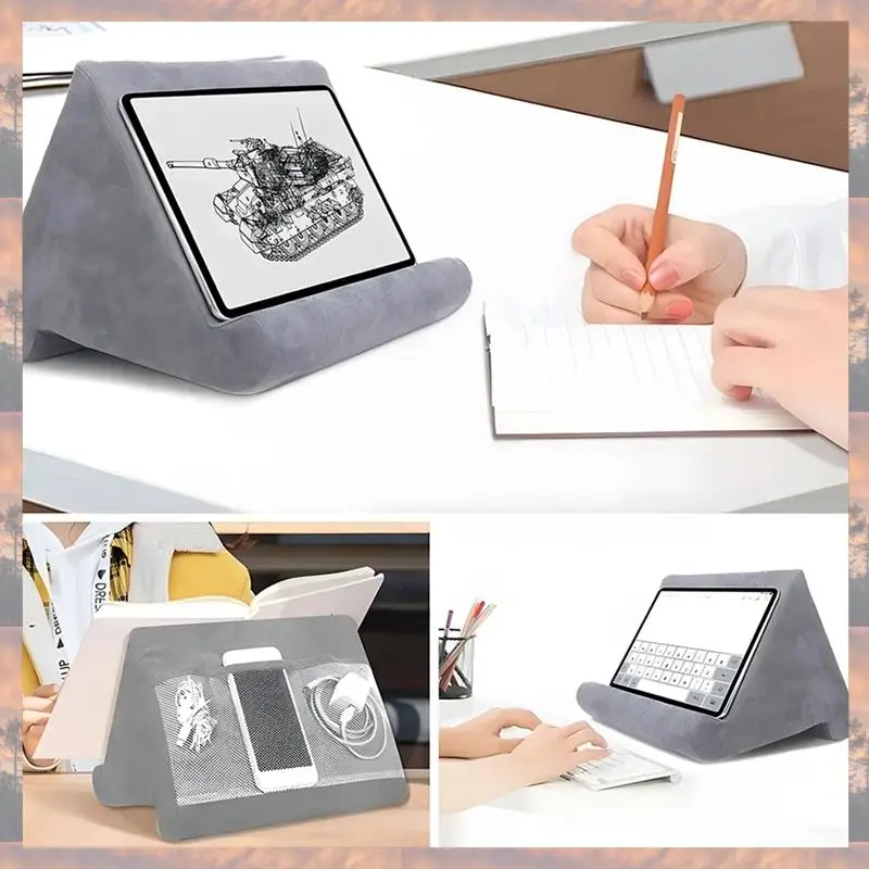 

2025 New-Sponge Pillow Tablet Holder For Tablet Holder Mobile Phone Support Pillow Multi-Angle Reading Stand Easy To Use Grey