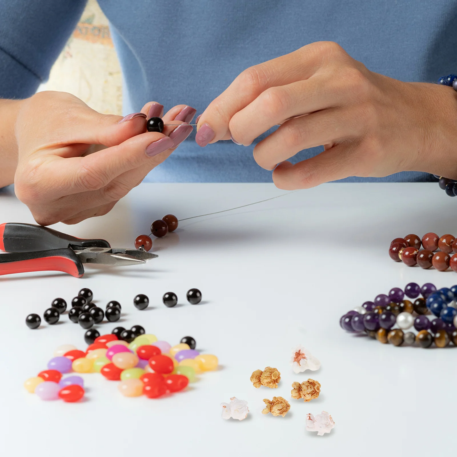 

100Pcs Simulated Popcorn Miniature Fake Popcorn Prop for DIY Craft Decor Home Garden Landscape Accessories Photo Prop