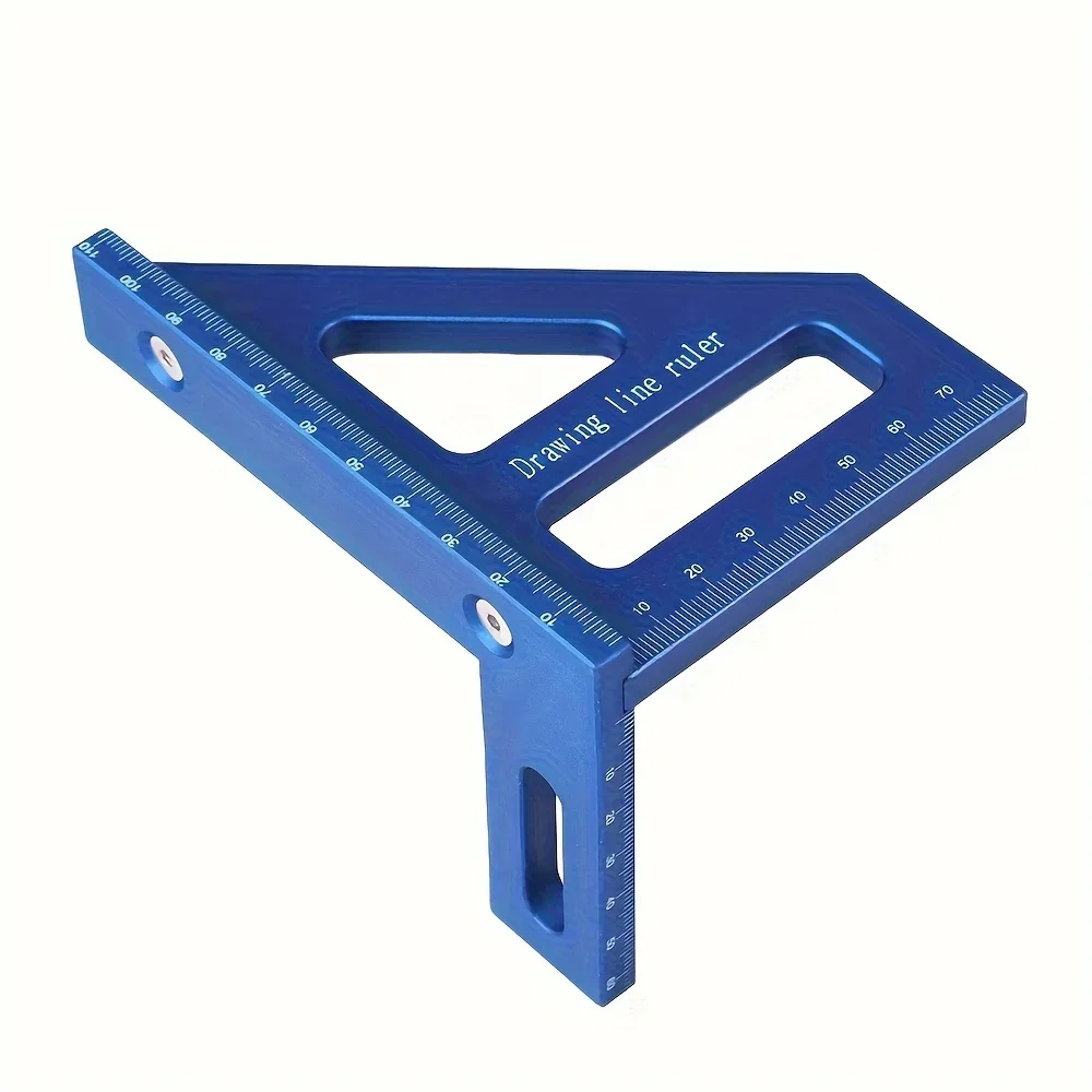 مسطرة قياس متعددة الزوايا ثلاثية الأبعاد، منقلة مربعة للنجارة البلاستيكية، خطاط مثلث مريح بكلتا اليدين