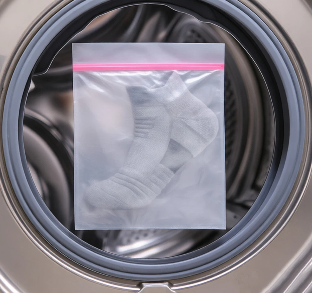 3 أزواج من الجوارب وحقيبة غسيل جورب واحدة، جوارب رياضية سميكة قابلة للتنفس للجري وكرة السلة والمشي لمسافات طويلة والمشي