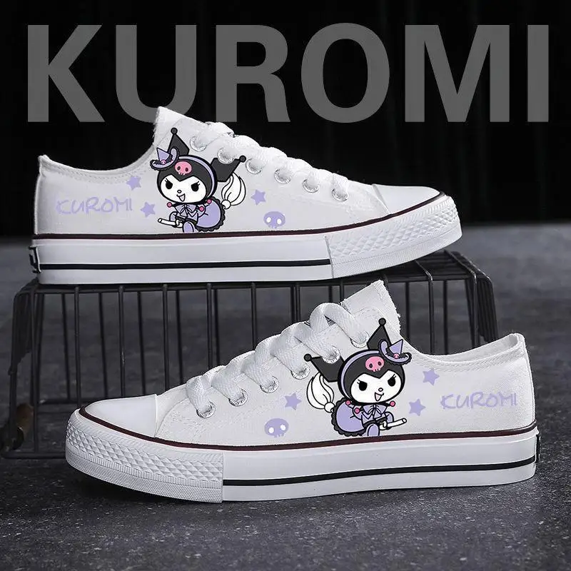 New Kawaii Cinnamoroll Sanrio Anime Kuromi Canvas Shoes Spring Cute My Melody Explosive Casual Couple Shoes Toys Gifts