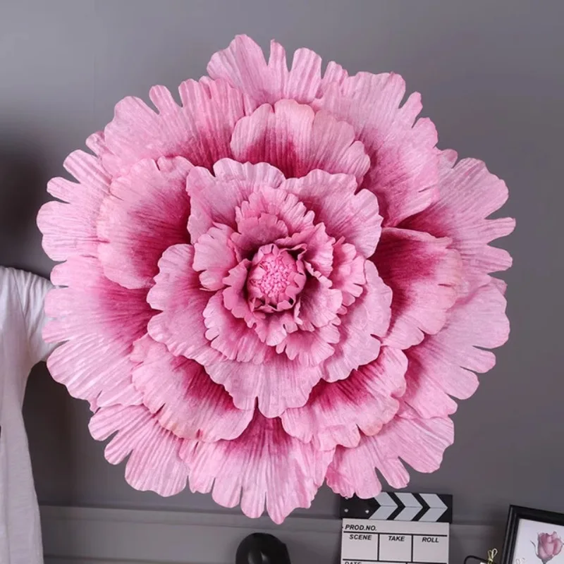 

Artificial Big Flower Peony Head Velvet Wedding Flower Home Hotel Photography Background Wall Decoration Party Stage Layout
