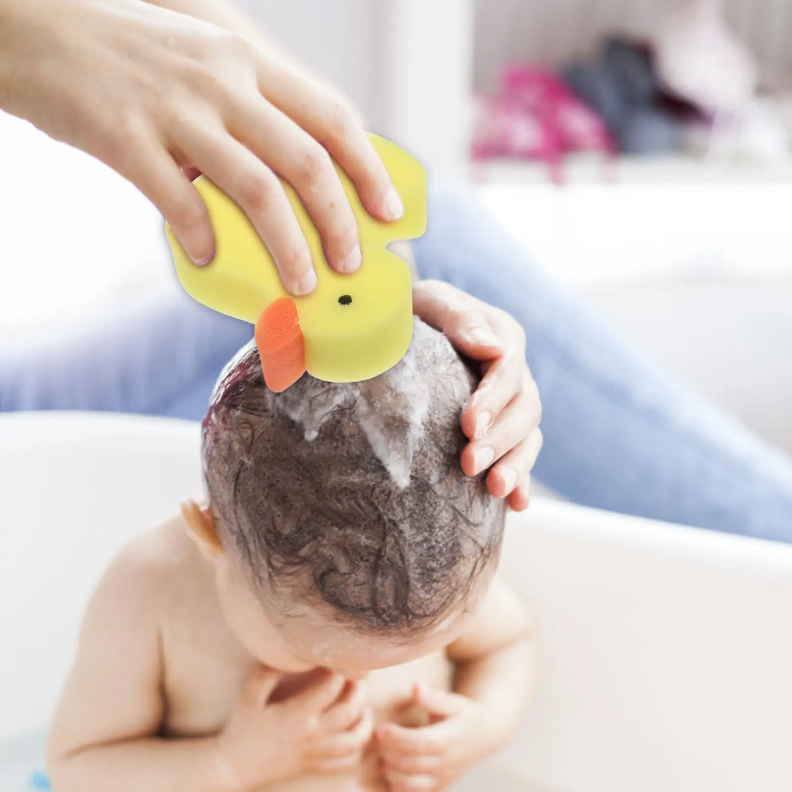 

Набор из 4 милых губок-утят для ванны, мягкие и нежные губки для душа, отшелушивающие мочалки для тела, принадлежности для купания малышей, губки для ванной комнаты