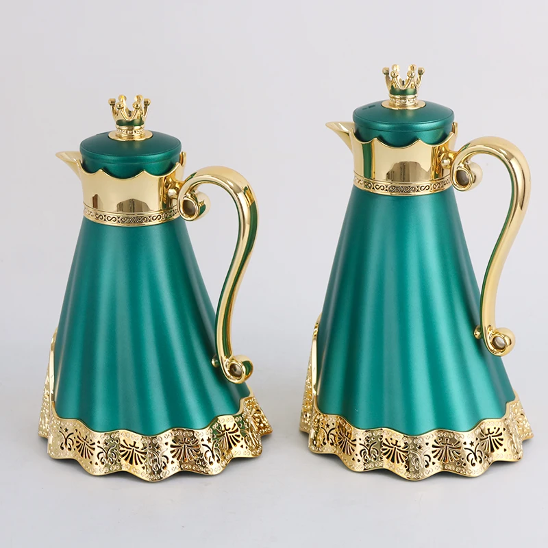 1000Ml thermos coffee pot business gift gold coated flask pot