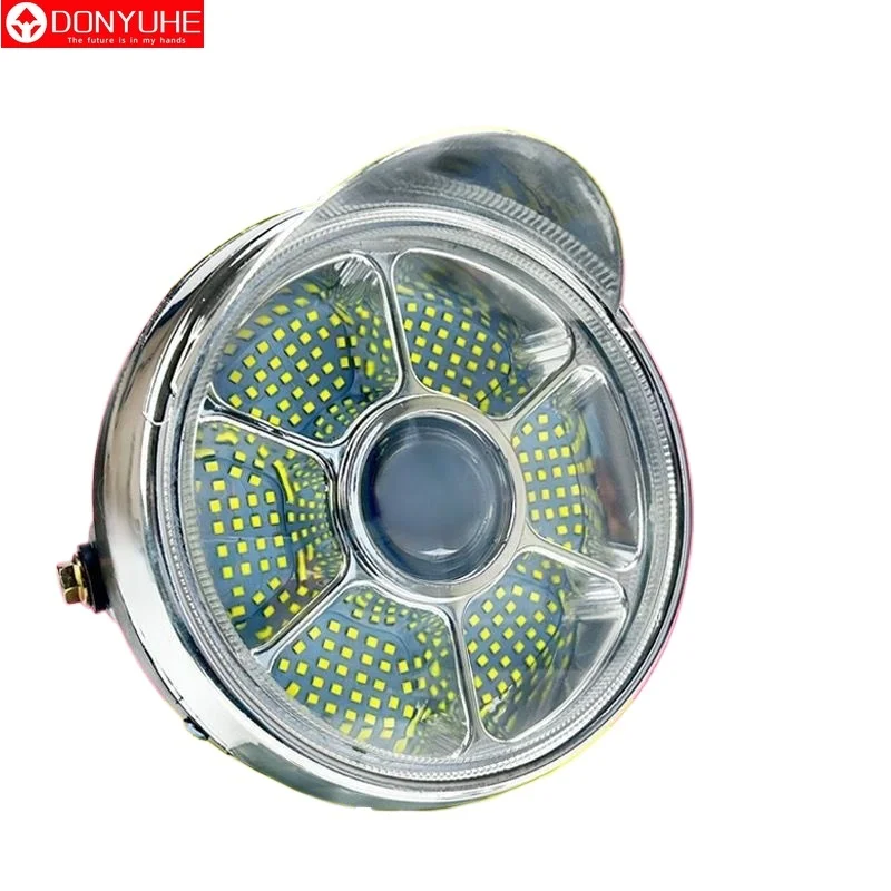 Conjunto de faros delanteros LED superbrillantes para triciclo eléctrico 12V 48V 60V Universal impermeable