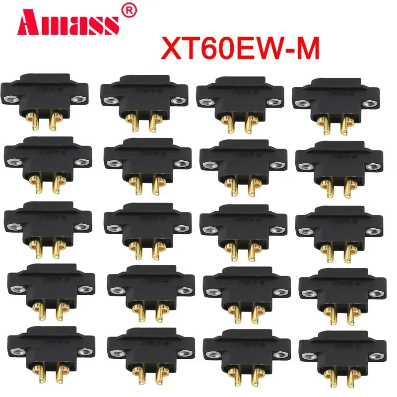 Amass 5/10/20 PCS XT60EW-M Mountable XT60E Male Plug Connector for RC Drone Aircraft FPV Racing Drone