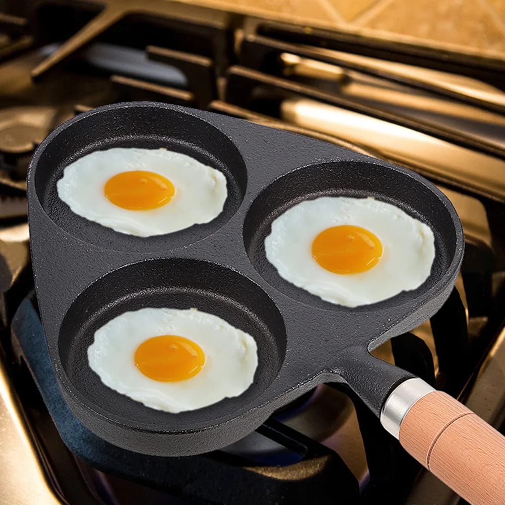 

Cast Iron Frying For Eggs Burgers Dumplings Nonstick Coating Deep Design Multi-Hole Cooking Pan Kitchen Supplies Egg Frying Pans
