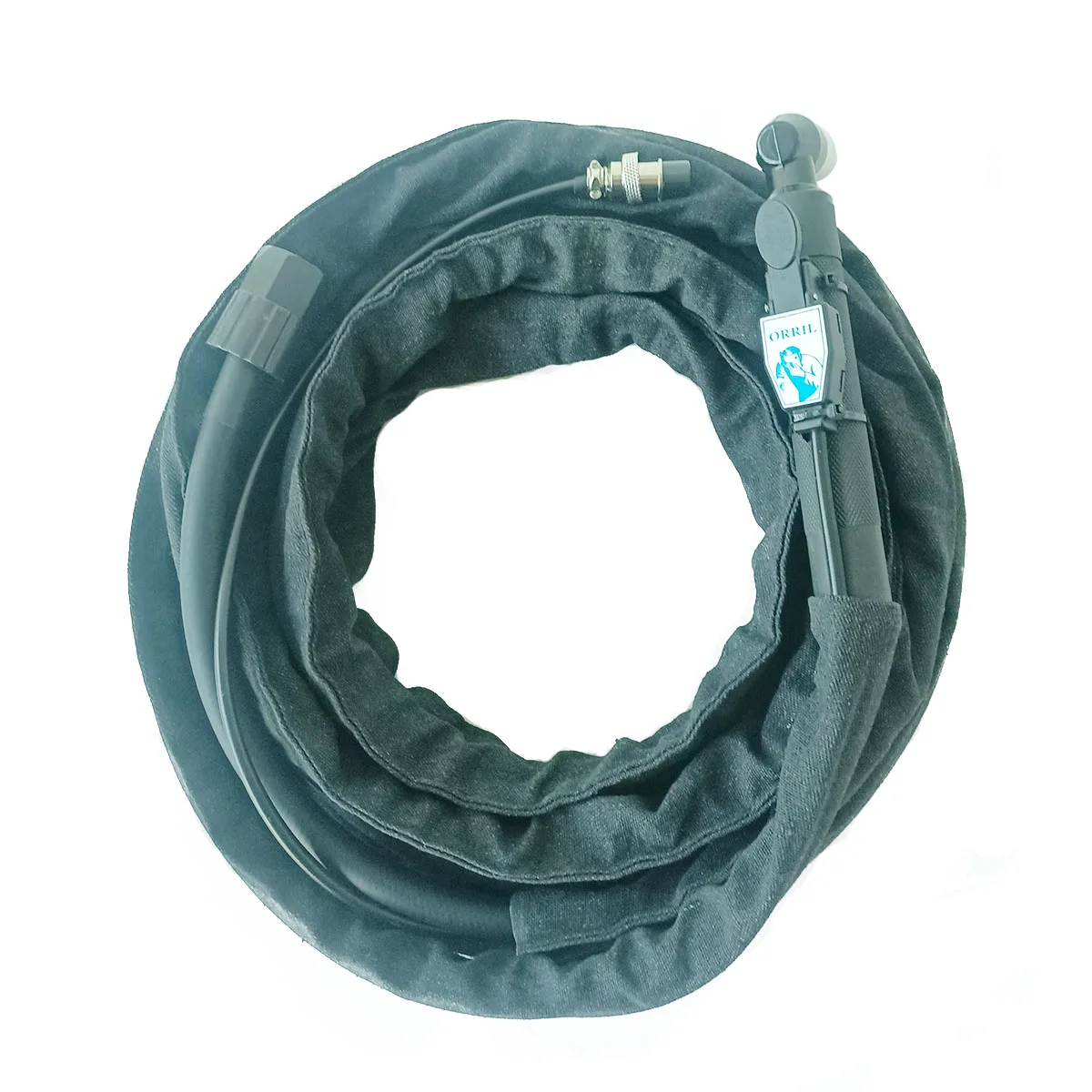 PT-31 LGK-40 30A 40A Air Plasma Cutter Torch Gun 5M (16 Feet) Hose Nut M16*1.5mm Female Air Socket 2 Pins Cloth Cover