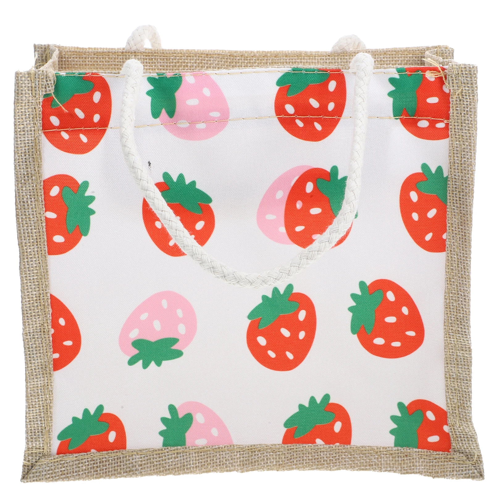 

Bento Bag Capacity Heat Preservation Canvas Adult Lunch Bag Lunch Tote Strawberry Cute Bags Women Outdoor Large Size