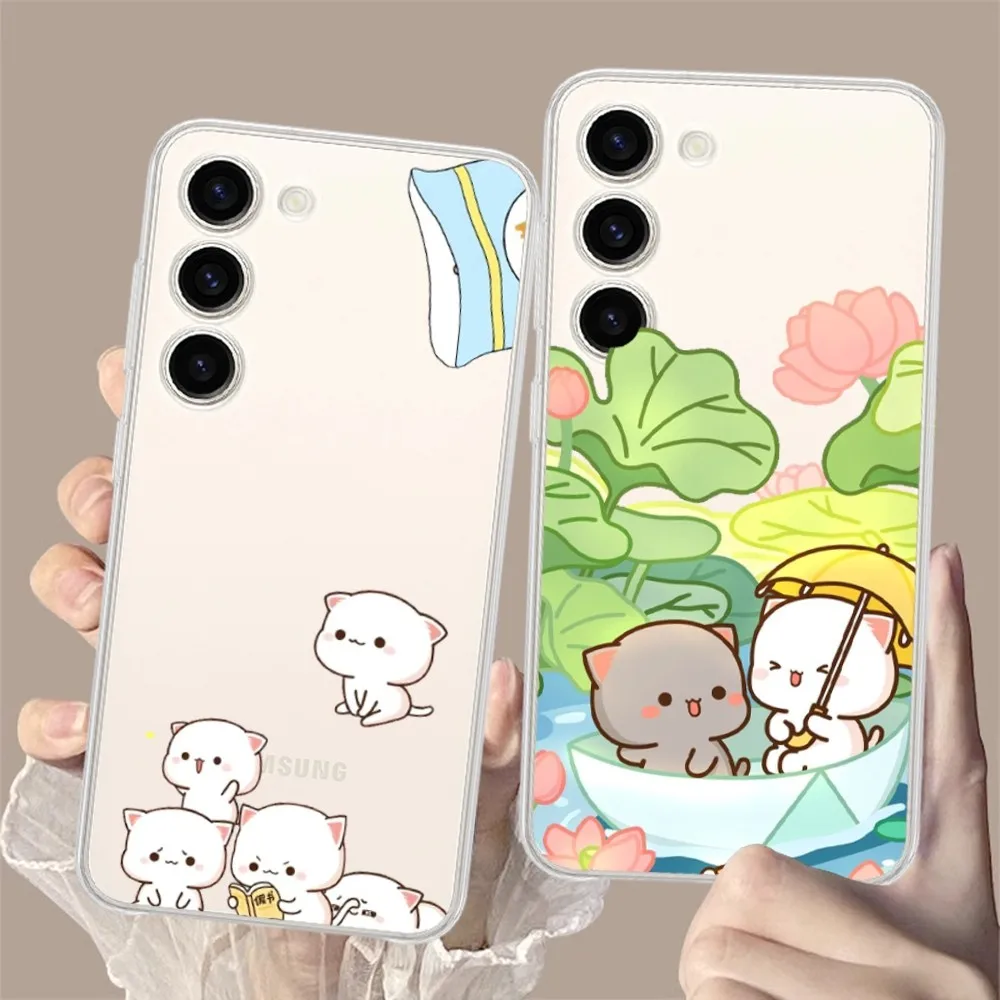 Cartoon Peach and Goma memories here Phone Case for Samsung Galaxy S8 8S G950F G950 A91 A80 A73 5G A72