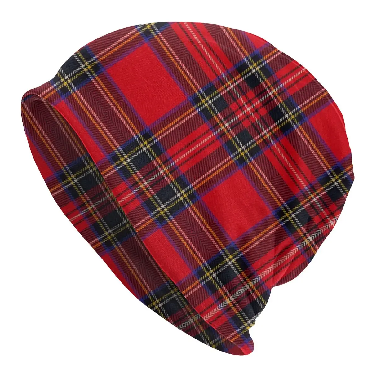 Christmas Royal Stewart Tartan Plaid Caps Goth Ski Skullies Beanies Hat Unisex Adult Spring Warm Head Wrap Bonnet Knitting Hats