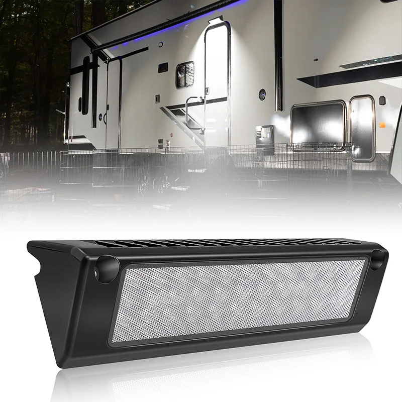 9-Inch 54W Led White Rv Porch Lights Waterproof Exterior Lighting Utility Awning Light for Trucks Trailers Campers 2000Lm 6000K