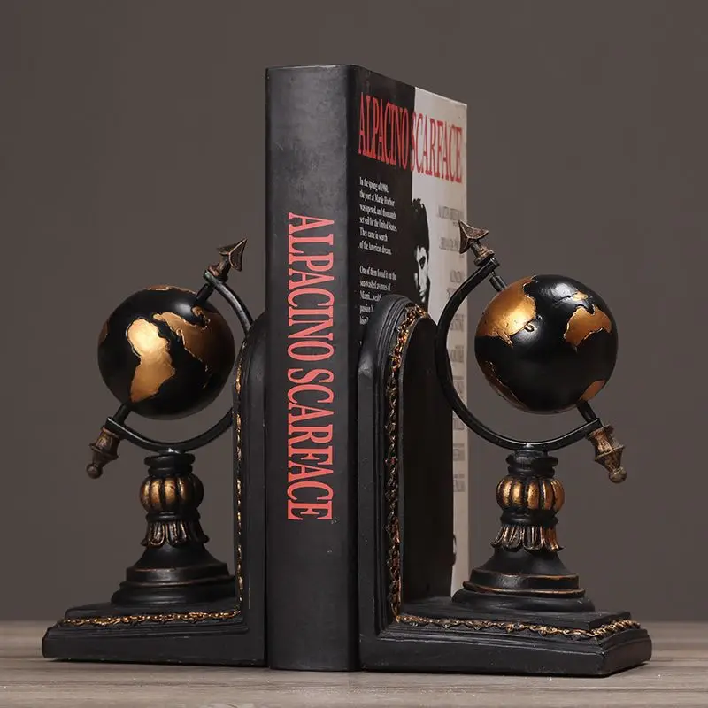 Creative Hercules Book Push Resin Crafts Ornament Globe Book File Home Study Office Decoration