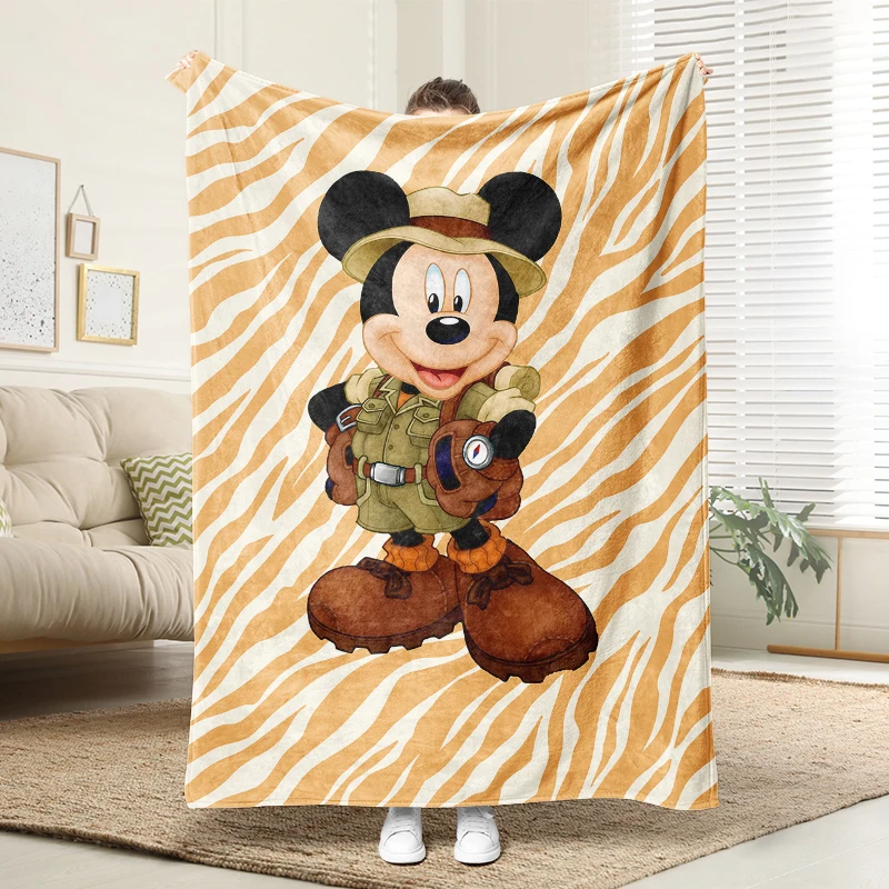 

Disney Mickey Mouse Explorer Style Soft Flannel Blanket Warm Throw Sofa Bed Cartoon Blanket Kids Gift Home Decor