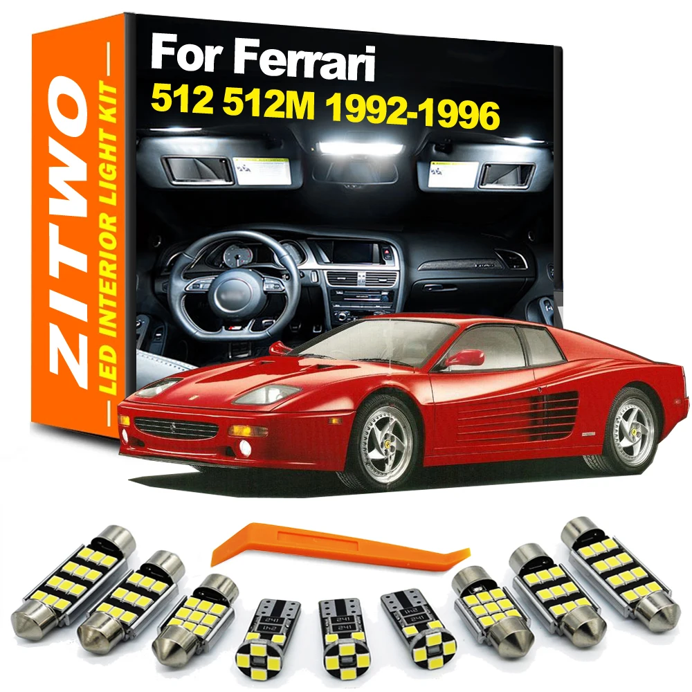 

ZITWO 8 шт. внутренний светодиодный купольный светильник для чтения карт багажника для Ferrari 512 TR 512M 1992 1993 1994 1995 1996 автомобильные светодиодные лампы аксессуары