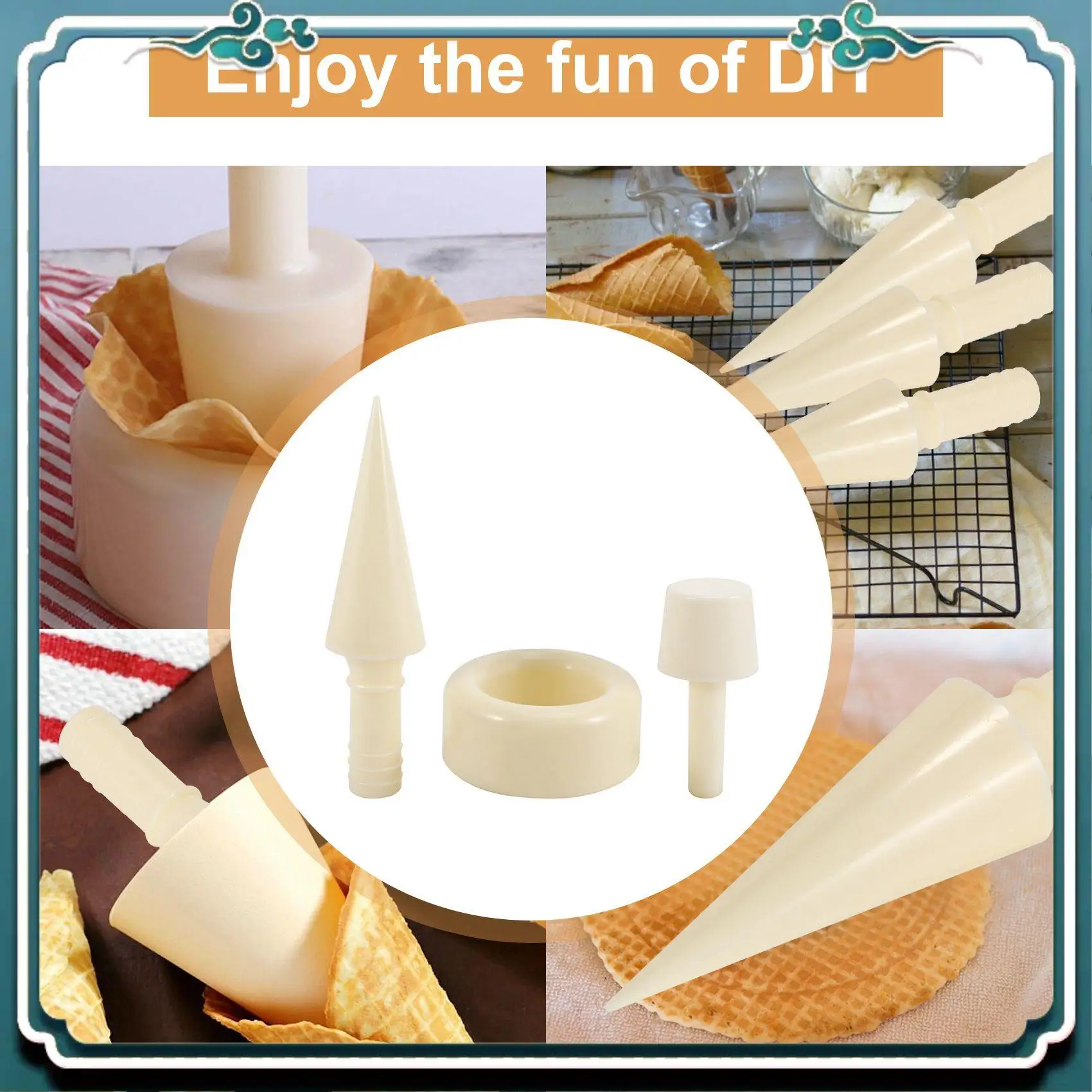 

A67K-3 шт., роликовые вафельные инструменты «сделай сам», форма для мороженого, конус, форма для кондитерских изделий, угловая форма для выпечки, кухонные инструменты для десерта, хрустящий формирователь Con