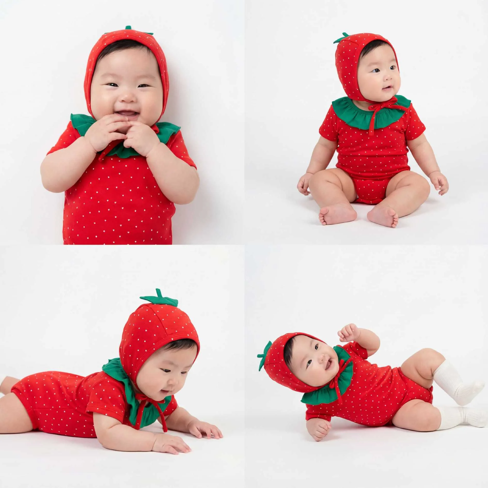 2026 New Baby Jumpsuit Baby Bag Fart Clothes Cute Strawberry Baby Style Crawling Suit Fashion Beautiful Rompers