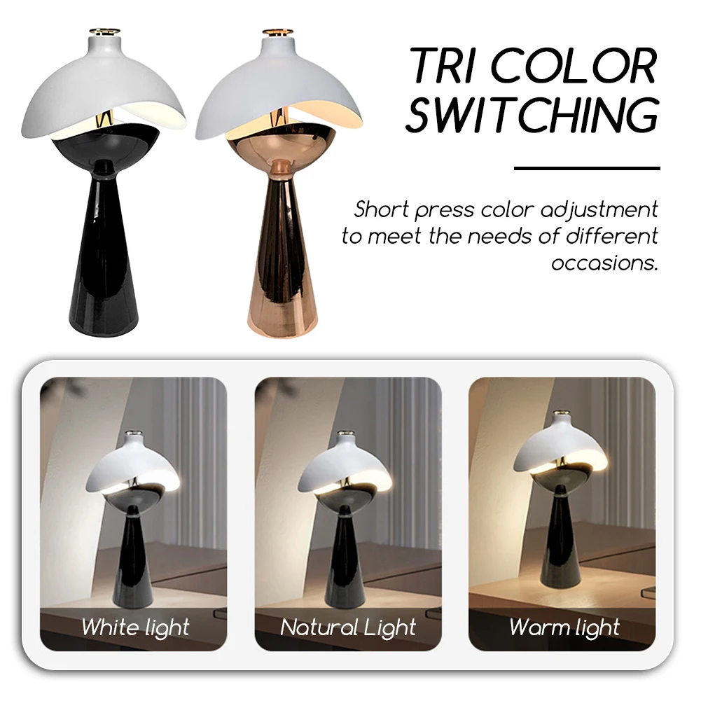 

Modern Bedroom Lamp With Adjustables Brightness Battery Operated Bedside Lamp For Home Study Office