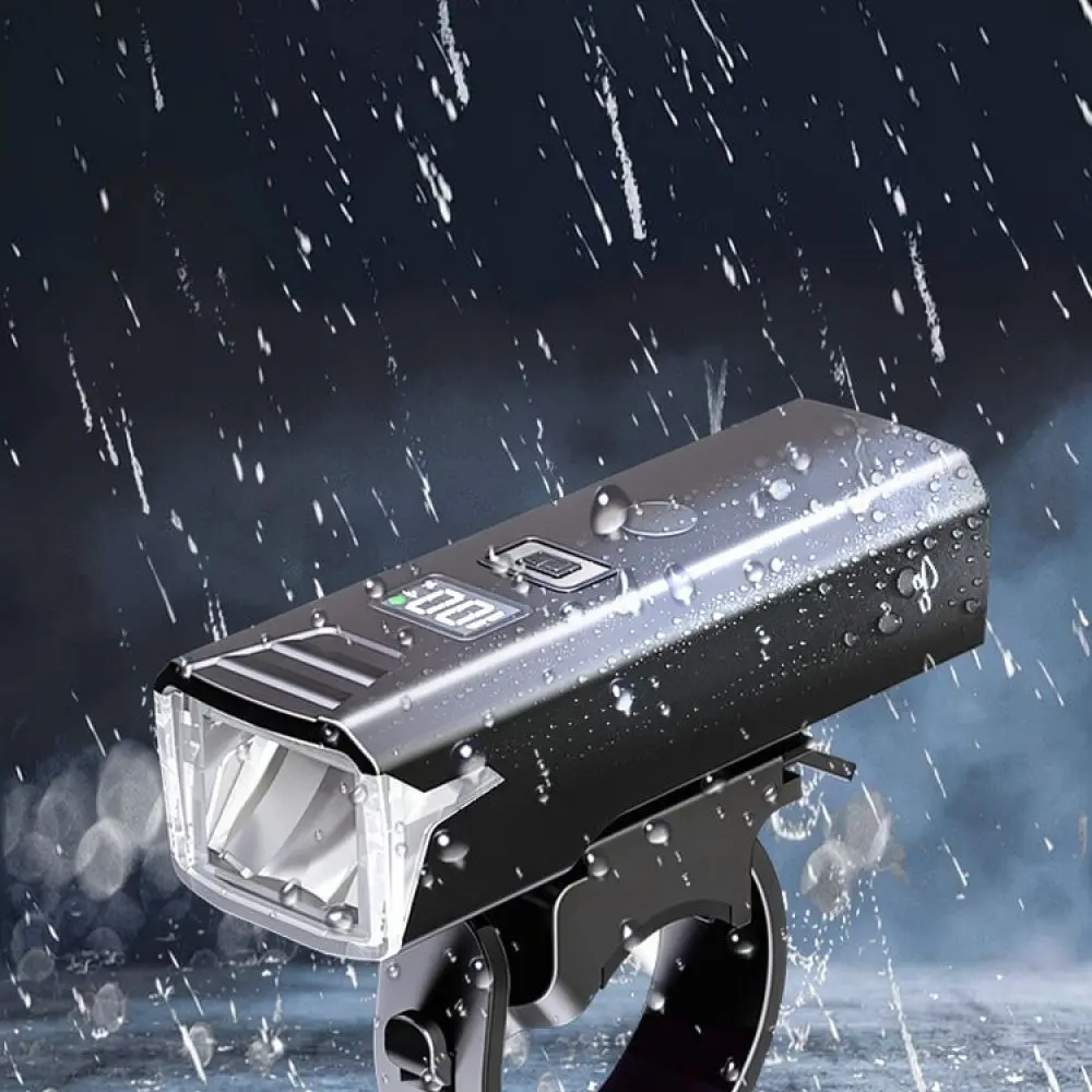 Cycling Front Light Rechargeable Led Headlamp Intelligent Sensing Digital Battery Display Bicycle Safety Flashlight