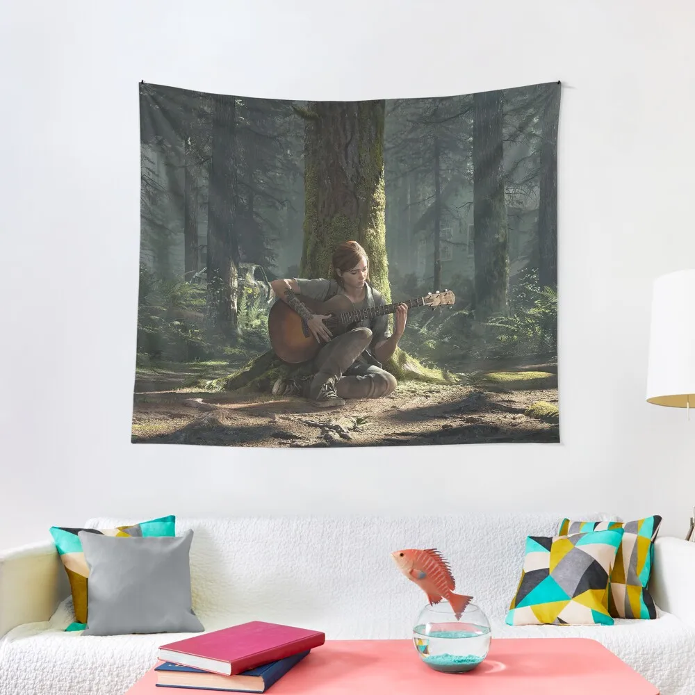 

guitar of last us cover Tapestry Decor Home House Decoration Decor For Bedroom Tapestry
