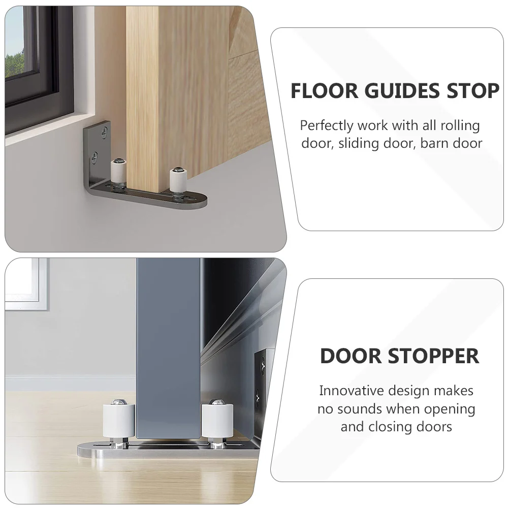 

1pc Guide Stop Adjustable Floor Guides For Sliding Barn Door Bottom Track Hardware Stoppers Sliding Door Floor Guide