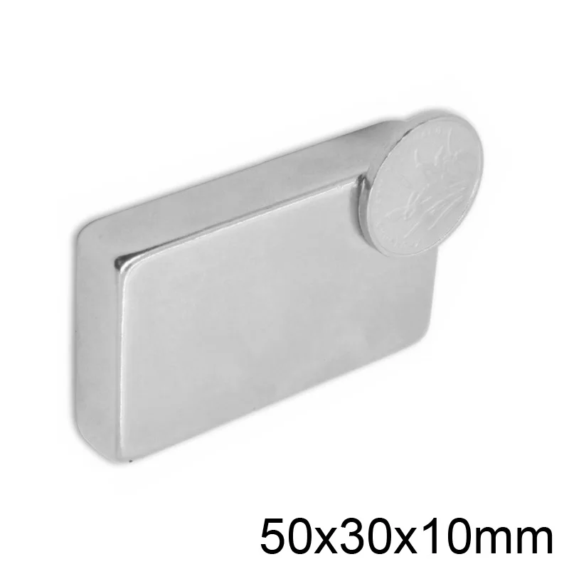 

50x30x10 Cuboid Block Magnet 50x30x10mm For Home Refrigerators, Offices DIY 50mm*30mm x10mm Strong Magnets 50*50*10