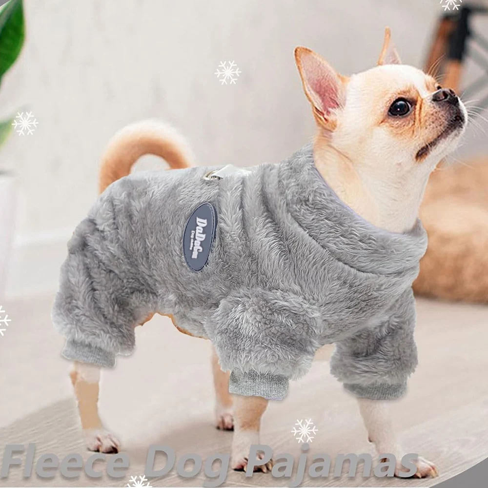 Chandails pour petits chiens, vêtements d'hiver pour animaux de compagnie, pyjama polaire pour chiot, garçon et fille, tenues pour Chihuahua Yorkie, vêtements pour chat