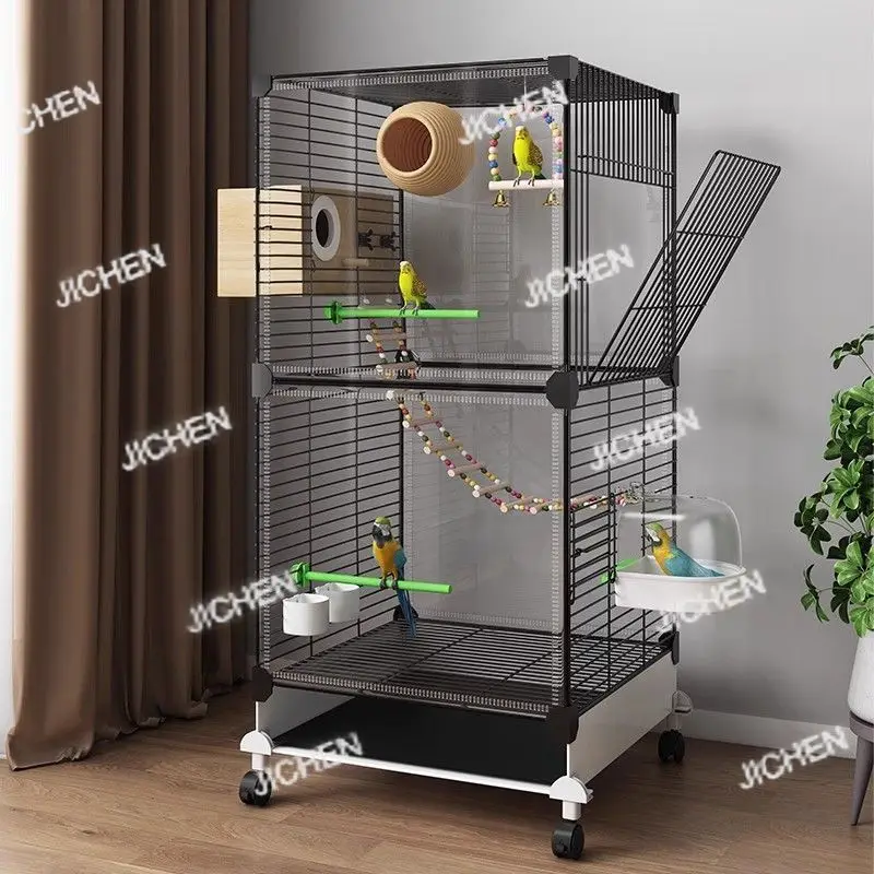 

Bird cage parrot large household pearl starling thrush luxury villa Xuanfeng tiger skin peony special bird cage