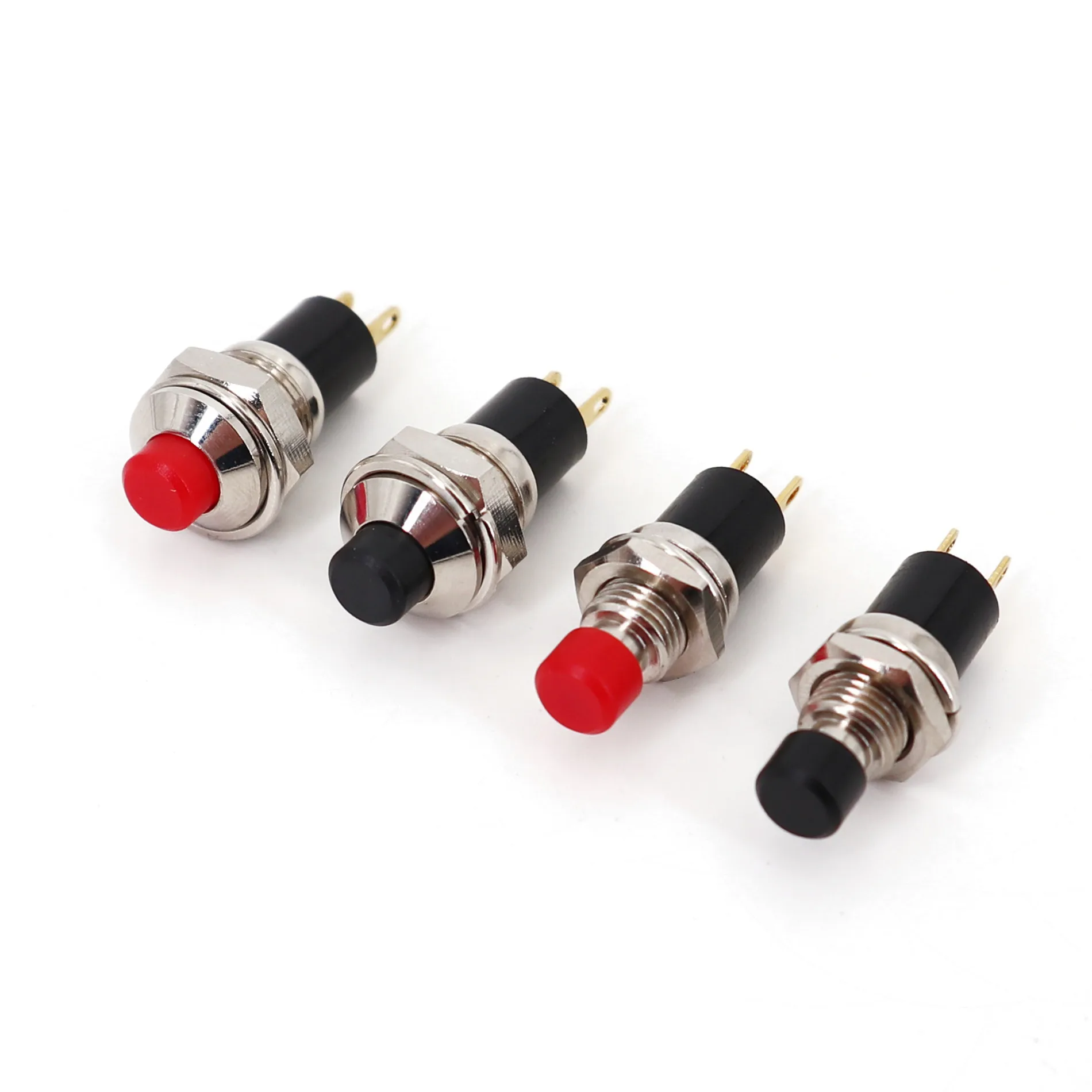 PB05 Series 2-Pin ON-OFF Latching Normally Open Panel Mount Mini Push Button Switch