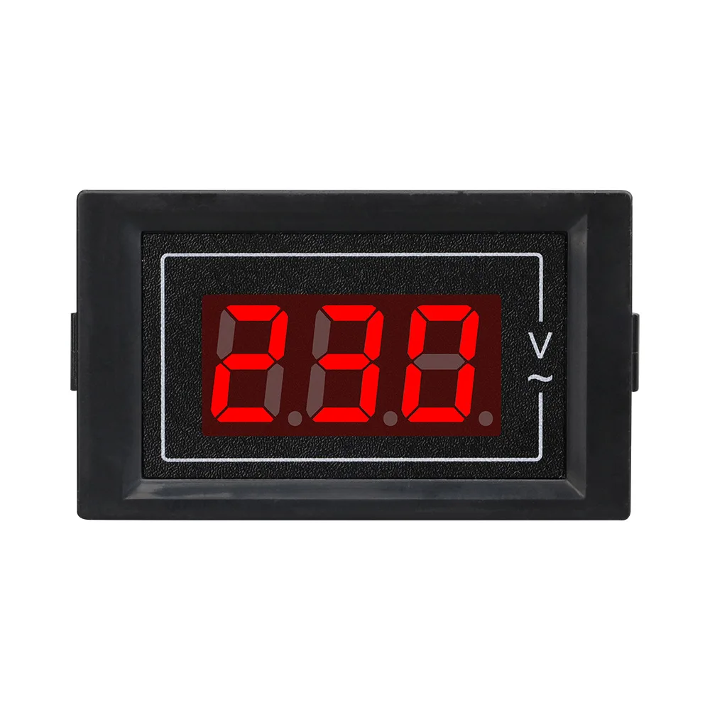 Small Single Phase AC Digital Voltage Meter Instrument Tool 2 Wires Voltmeter Panel Indicator Light Lamp Gauge