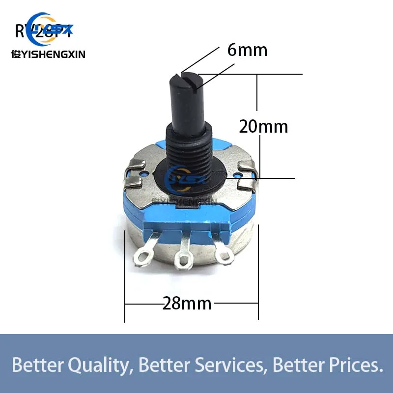 1 szt RV28P1 B102 B222 B472 B103 RV28 pokrętło potencjometr 1K 2.2K 10K 4.7K