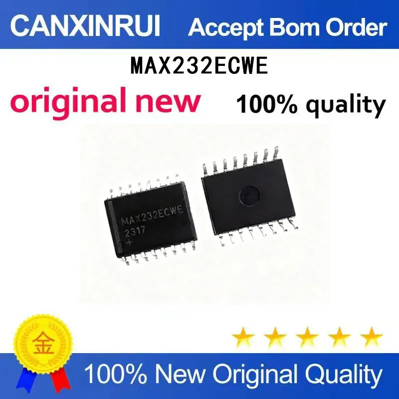 (5-100 Pieces) MAX232ECWE patch SOP-16 wide body 7.2MM driver interface transceiver chip is brand new