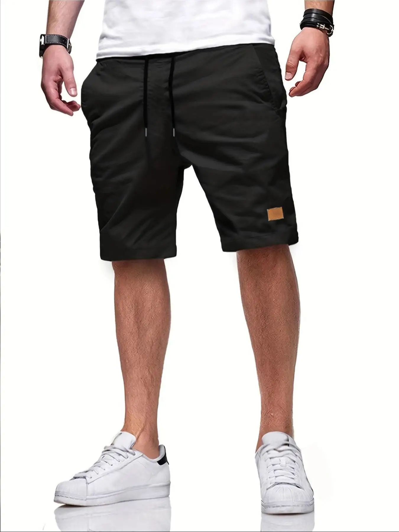 New Men's Casual Short, Bermuda Short, Fitness Jogging Short, Vintage Elastic Waist Cargo shorts
