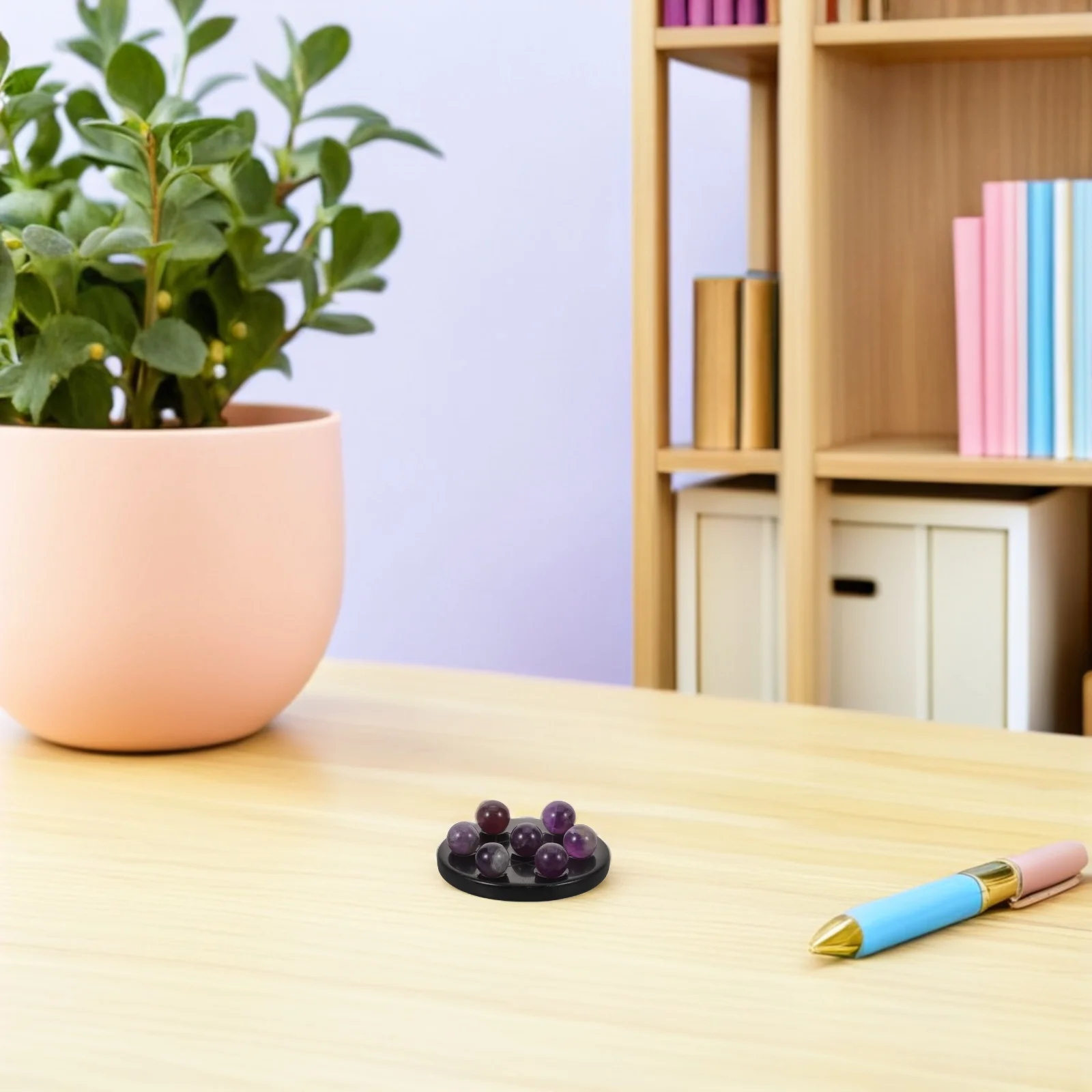 

Хрустальный массив, украшения для гостиной, аметист, мини-кристаллы, каменные украшения для образца, креативный шар