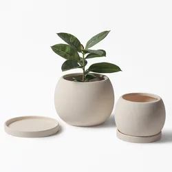 Nordic-style flowerpot plain fired ceramic fashion simple artistic personality indoor green dill can be DIY