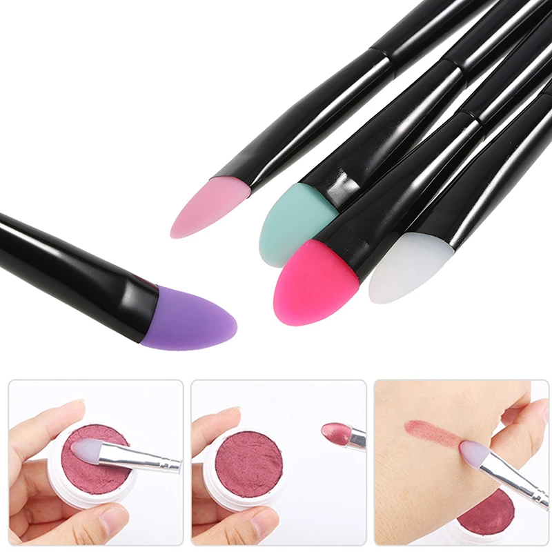 1PC Soft Silicone Eyeshadow Brush Makeup Brush Professional Facial Cosmetic Tools For Women Lipstick Brush Lip Stick Applicator