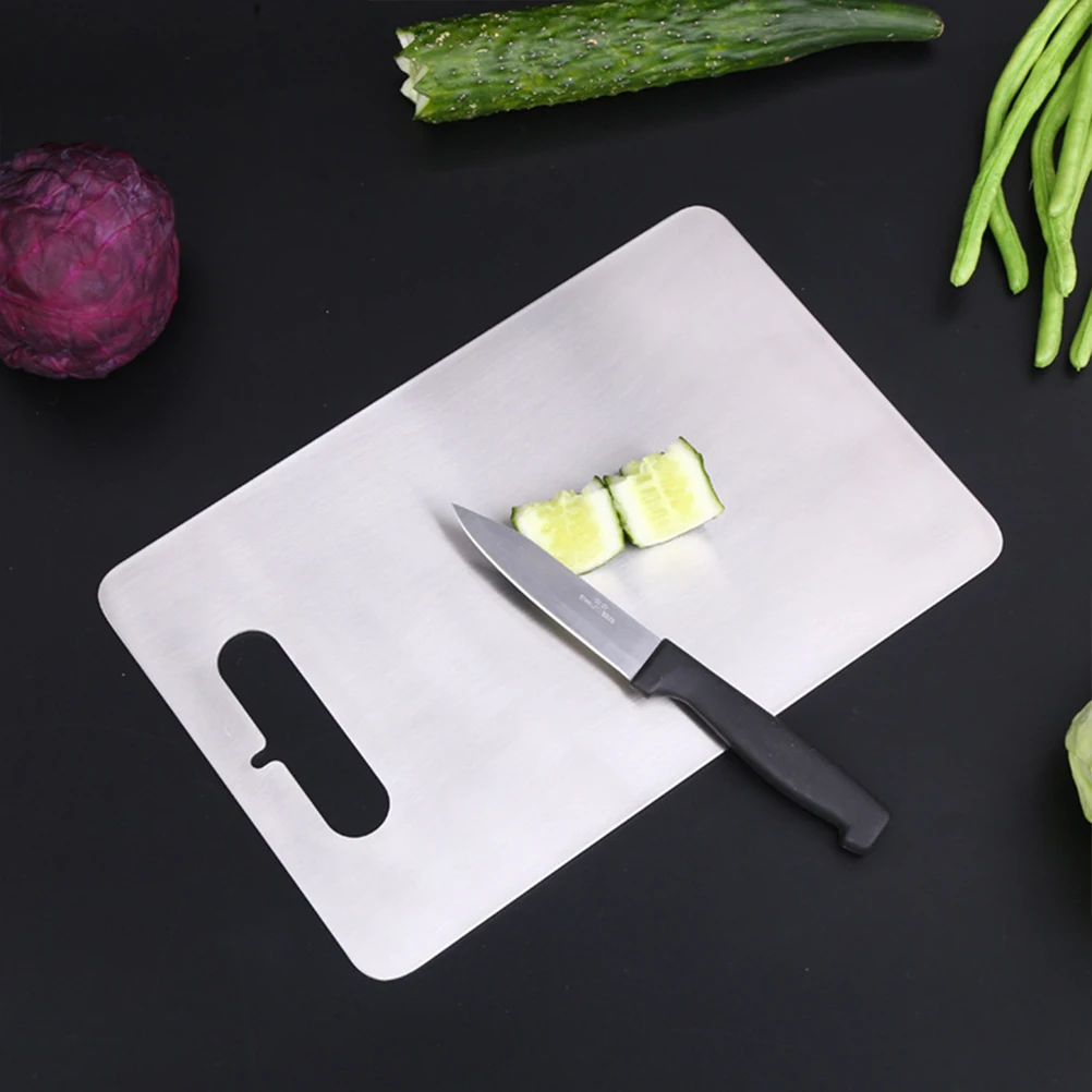 

Stainless Steel Cutting Board Reversible Anti Rust Butcher Block Dishwasher Safe Mini Kitchen Countertop Boards