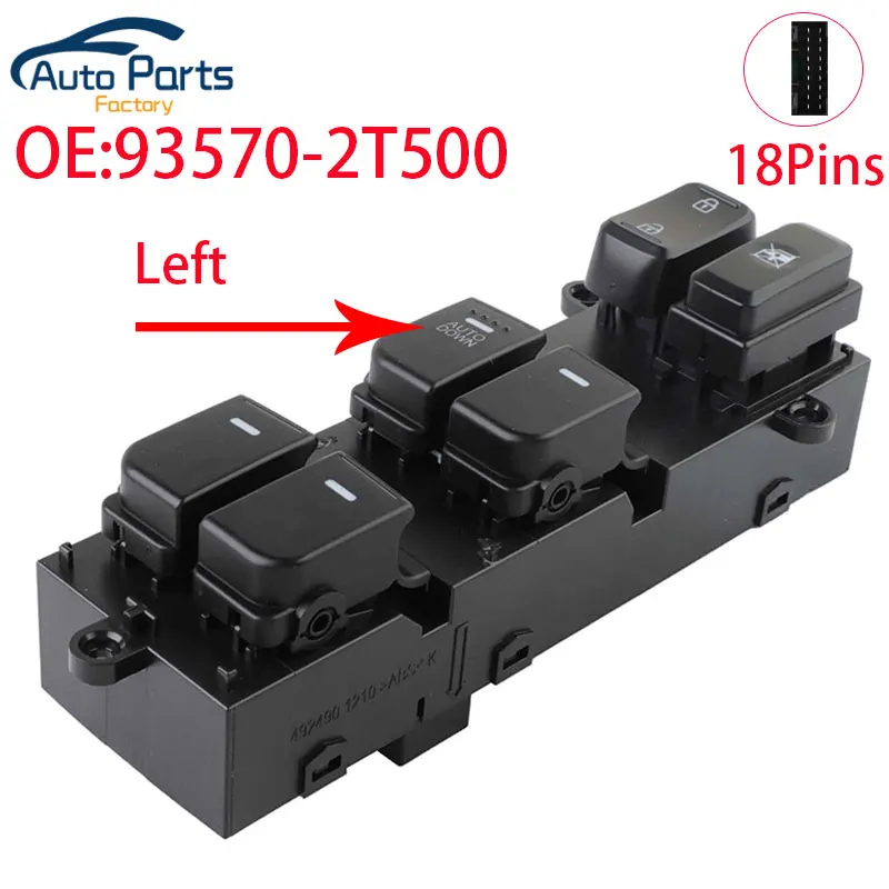 New Front Left Power Window Switch For Kia Optima 2014-2015 93570-2T500 935702T500