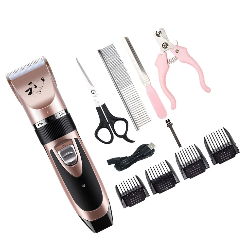 

Pet Grooming Clipper Dog Hair Trimmer Kit Dog Hair Trimmer Clipper USB Rechargeable Ceramic Blade Quiet Pet Supplies