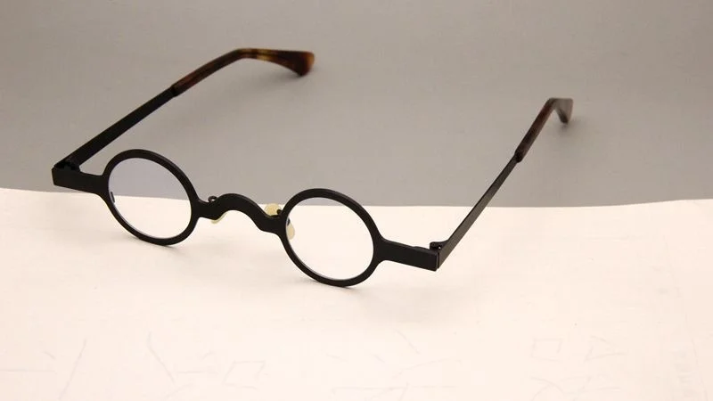 Metall Kleine Runde Rahmen Retro Personalisierte männer Brille Rahmen Ultra Licht Optische Brillen rahmen Für männer V46 – Detail 7