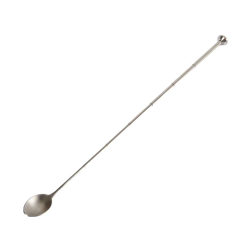 1PC Stainless Steel Retractable Bar Spoon Bar Tools Bartender Cocktail Mixing Spoon Telescopic Extendable Long Spoon