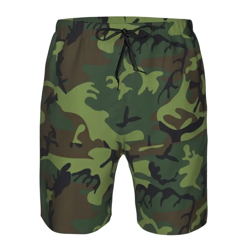 

Зеленые камуфляжные классические пляжные шорты для спорта и отдыха, уличные шорты, повседневная одежда, уличные брюки «пять четвертей», мужские и