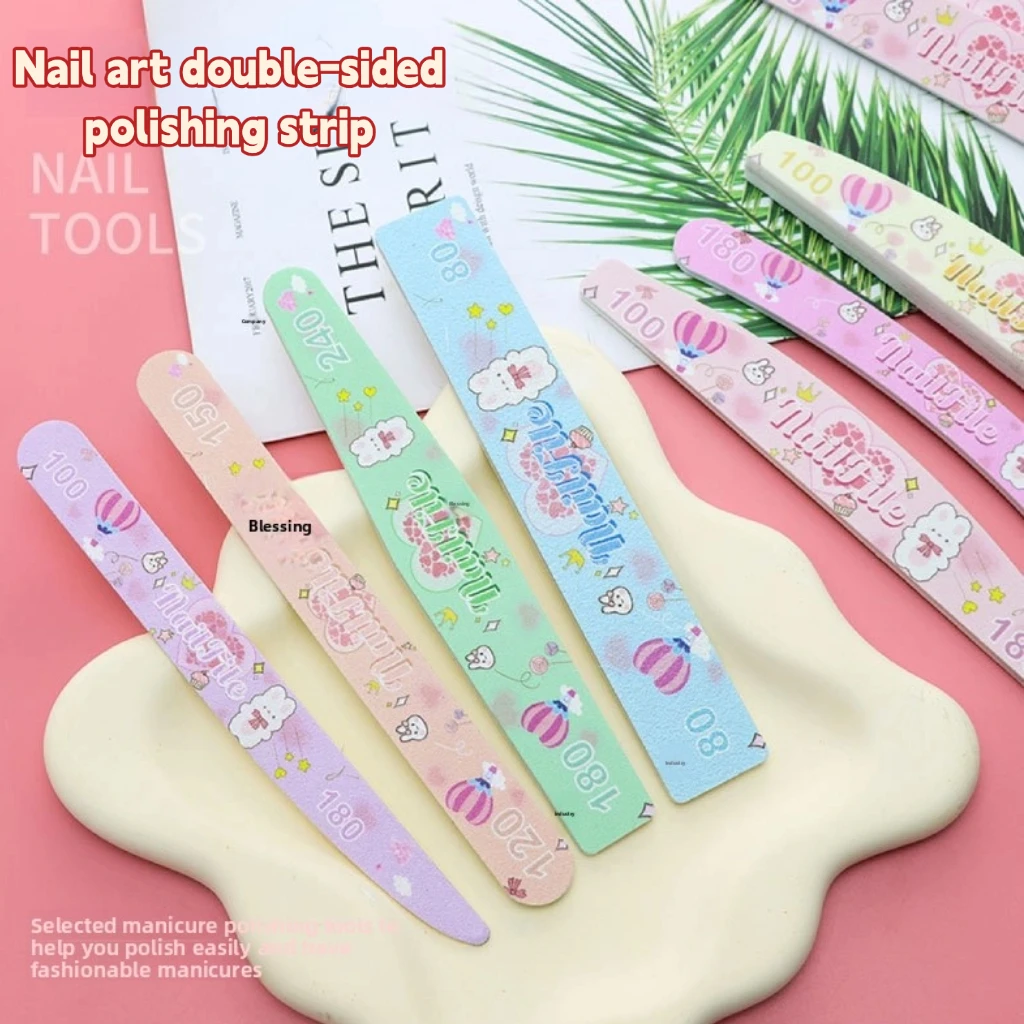 

Пилочка для ногтей Adorable Halfmoon Rabbit 80/100/10/150/180/240, буфер для маникюра и педикюра, идеальный инструмент для ухода за ногтями