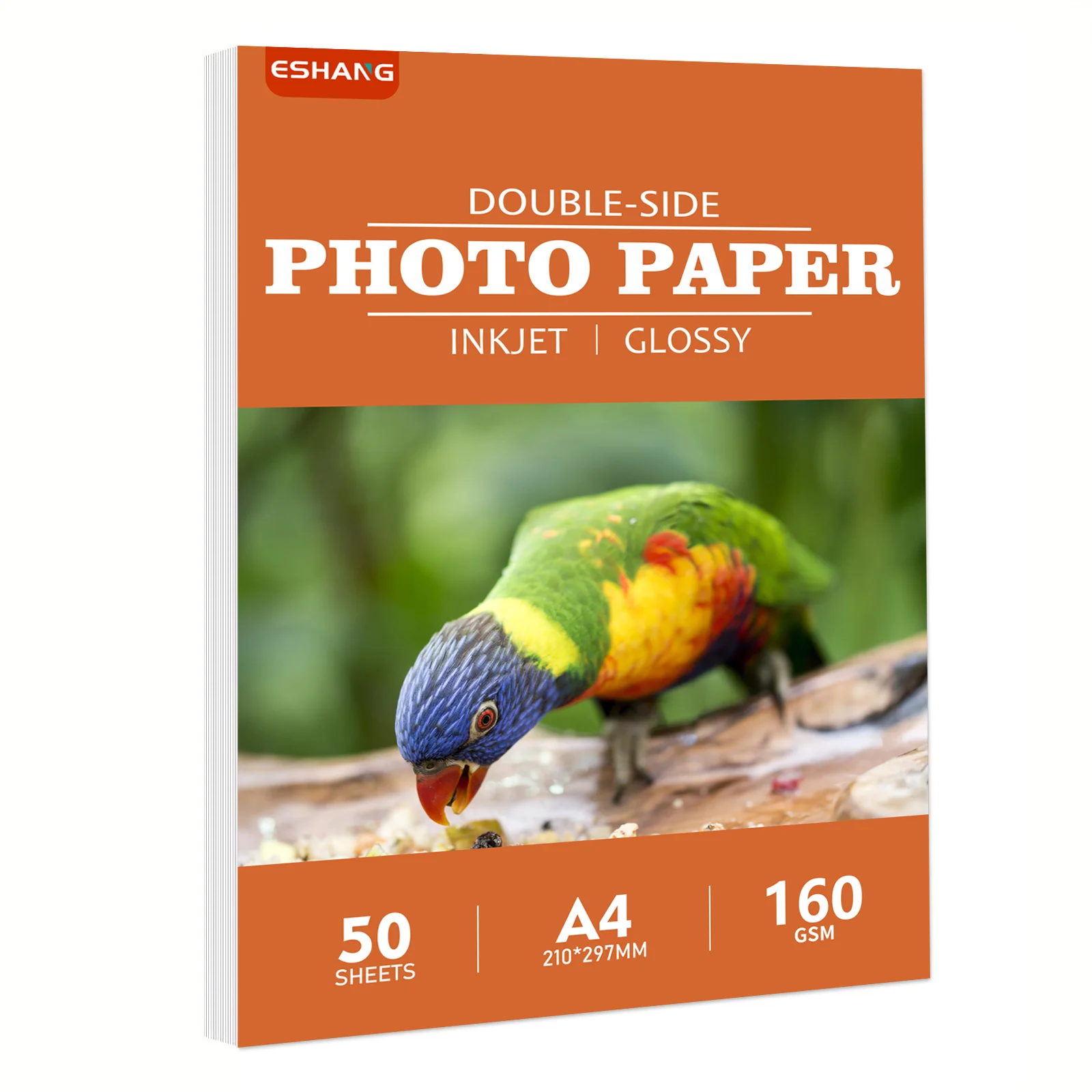 A4 Double Sided Glossy Photo Paper, 50 Sheets 160gsm Thick Paper, Compatible with Inkjet Printers Only for Photos & Projects