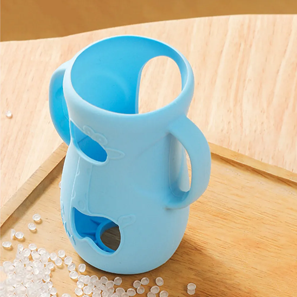 

3Pcs Silicone Baby Bottle Sleeve Covers Bright Colors Handles Anti Breakage Protective Sleeve Nursery Feeding Bottle Protector