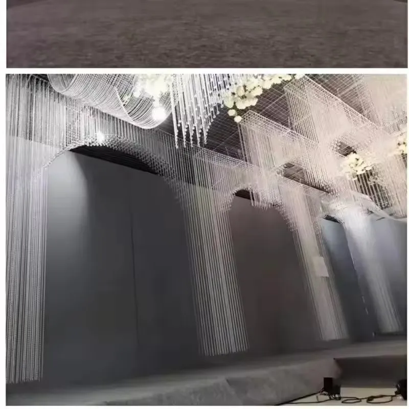 Hochzeits-Acrylperlenvorhang, modischer Bogen für Zeremonien, simulierter Kristallbogen für die Tür, Hochzeitstheke, Saaldecke, Hintergrunddekoration. – Detail 5